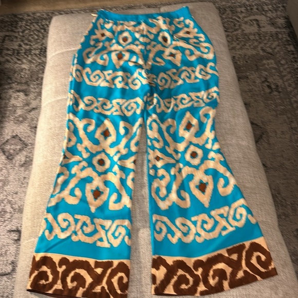 NWT ZARA FLOWING TROUSER SZ L 100% VISCOSE WIDE LEG PANT - Picture 9 of 12